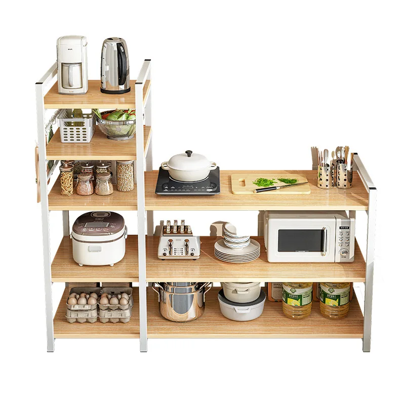 

Kitchen Cutting Table Multi-function Storage Shelf Rack Cabinet with Strong Bearing Capacity