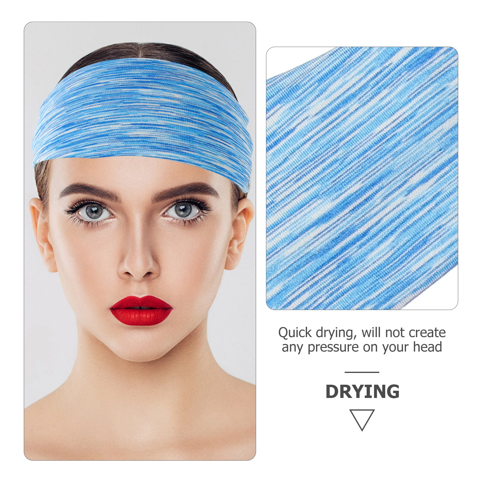 

4pcs Striped Elastic Hairband Breathable Sweatband Sports Headband Quick Dry Stretchy Gym Running Yoga Comfort Fit for Women