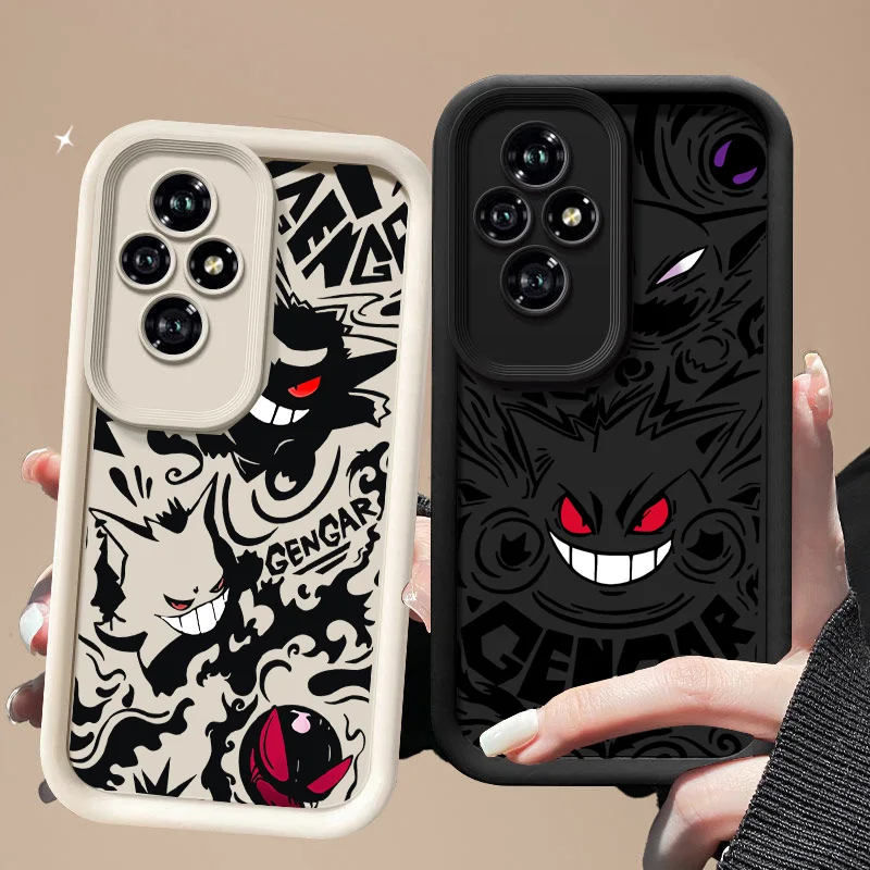 Luxury Pokemon Gengar Print Case for Huawei Honor 200 Pro 90 Lite 5G Magic 6 Pro X7 X9 Nova 11 11i Y90 Y61 Y9S P40 Lite Cover