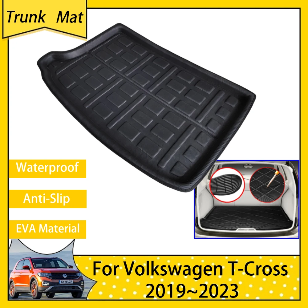 

Car Boot Cargo Pad for Volkswagen VW T-Cross Taigun C11 2019~2023 2021 2022 Waterproof Rear Trunk Mat FLoor Carpet Accsesories