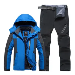 2022 Ski Suit Men Winter Warm Waterproof Outdoor Sports Snow Jackets and Camping Pants Hot Ski Equipment Snowboard Parkas Jacket