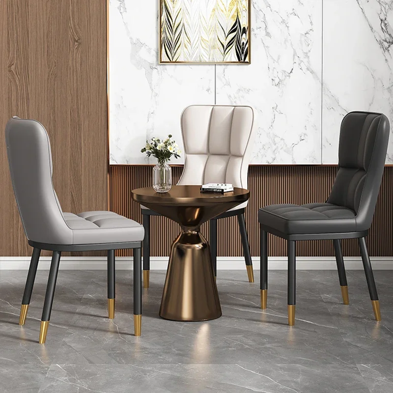 Italian Backrest Luxury Dining Chair Modern Retro Ergonomic Iron Art Dining Chair Banquet Restaurants Home Furniture Sillas FYDC