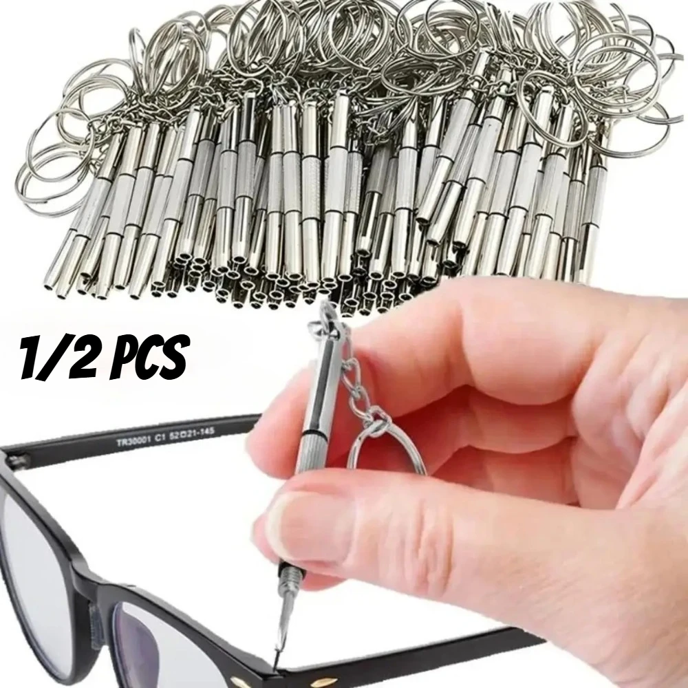 1/2/pcs Mini 3 in1 Screwdriver Eyeglass Optical Eye Glasses Portable Spectacles Watch Repair Kit Practical Household Hand Tool