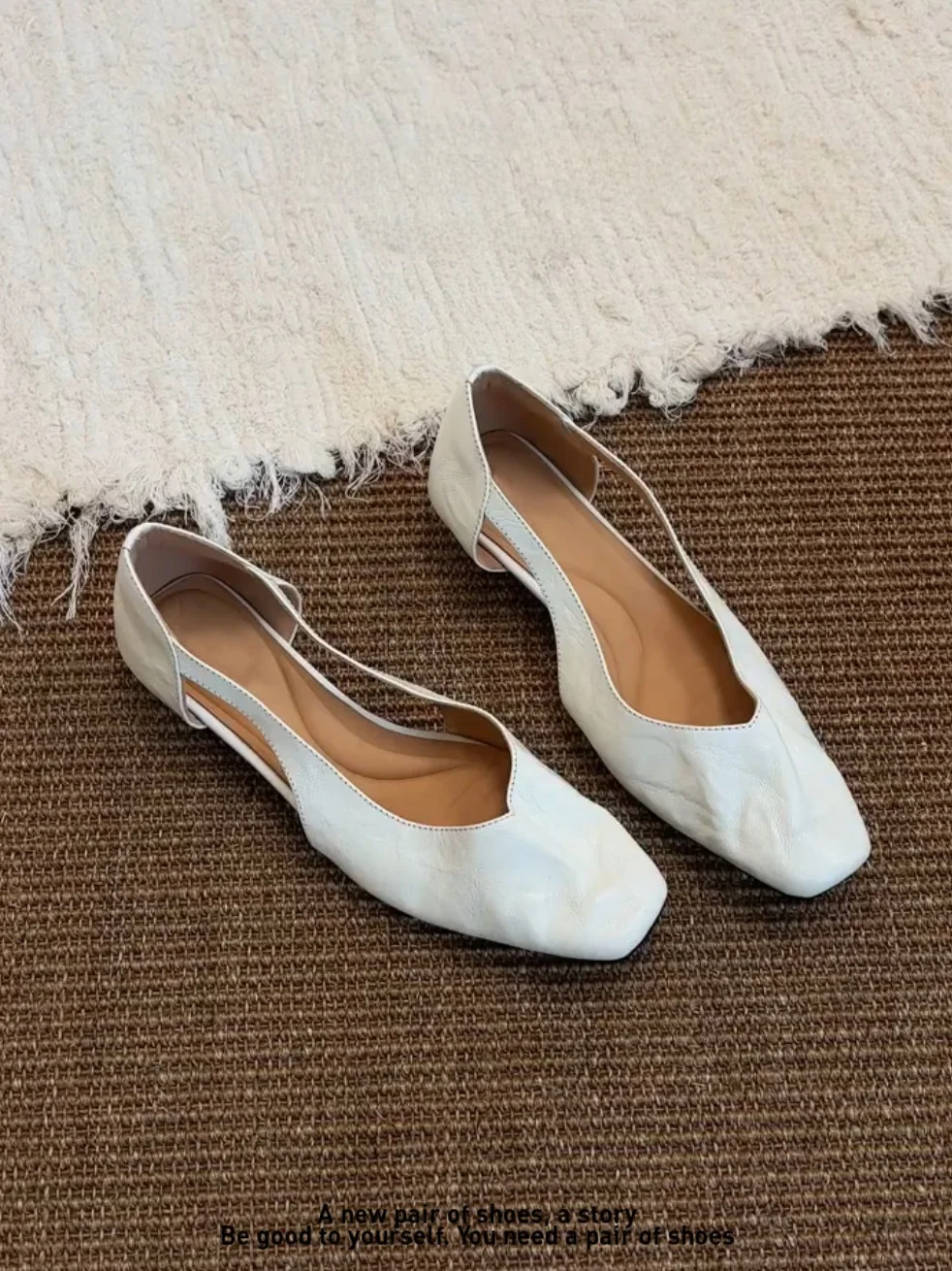 leather-version-simple-square-head-slip-on-work-shoes-women-summer-versatile-hollow-out-easy-wear-commute-fashionable-flats