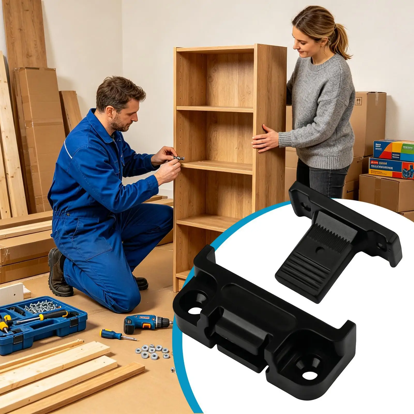 Wall Panel Connection Bracket Joining Fixing Clip Hardware Quick Release Furniture Clip For Wardrobe Kitchen Cabinet Bathroom