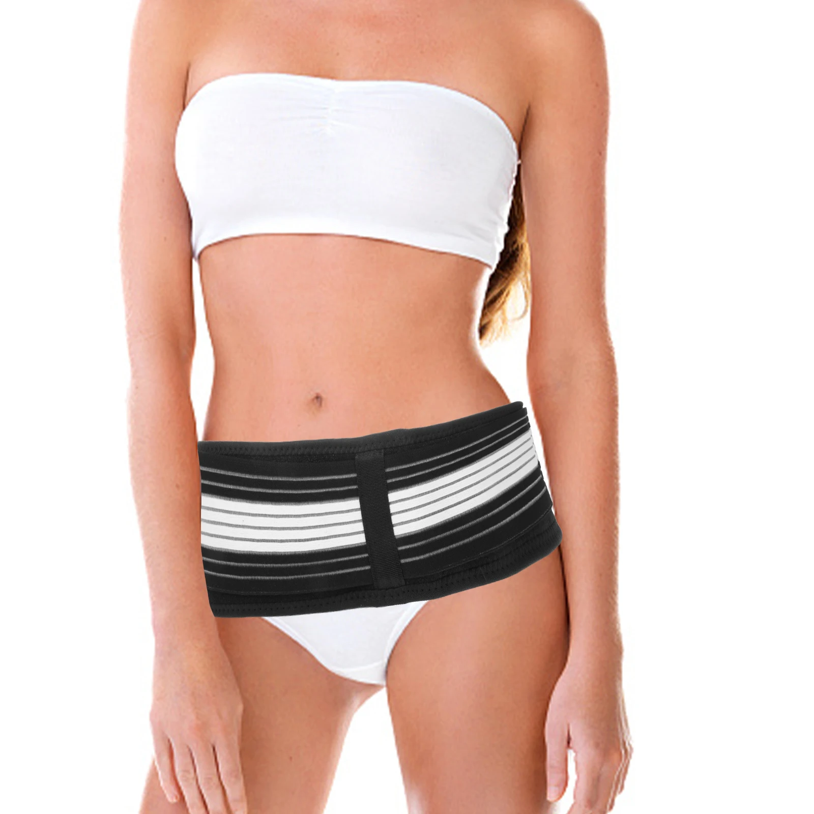 

Black Postpartum Pelvic Correction B 120cm Breathable Sweat Absorbing Support Belt Pregnant Women Adjustable Buckle Durable