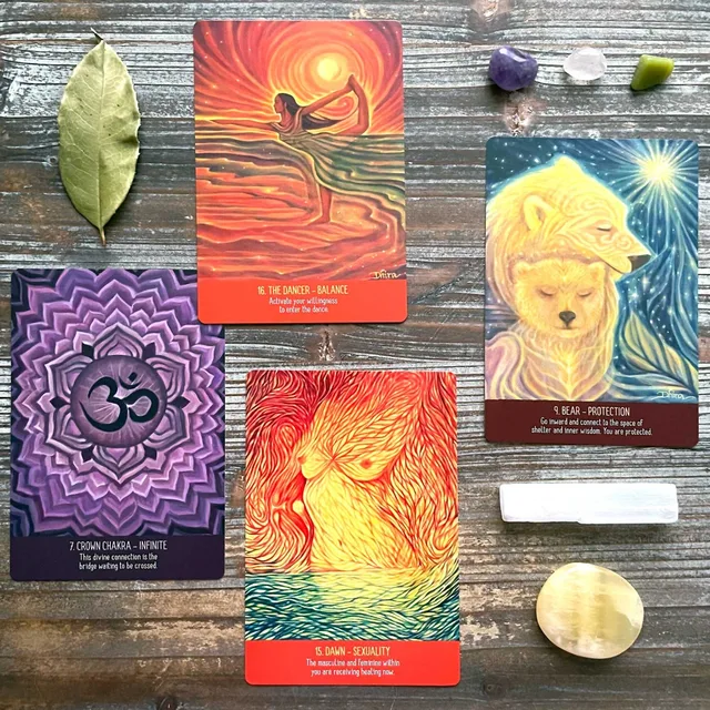 10.4cm X 7.3cm Infinite Wisdom of The Chakras Oracle Cards