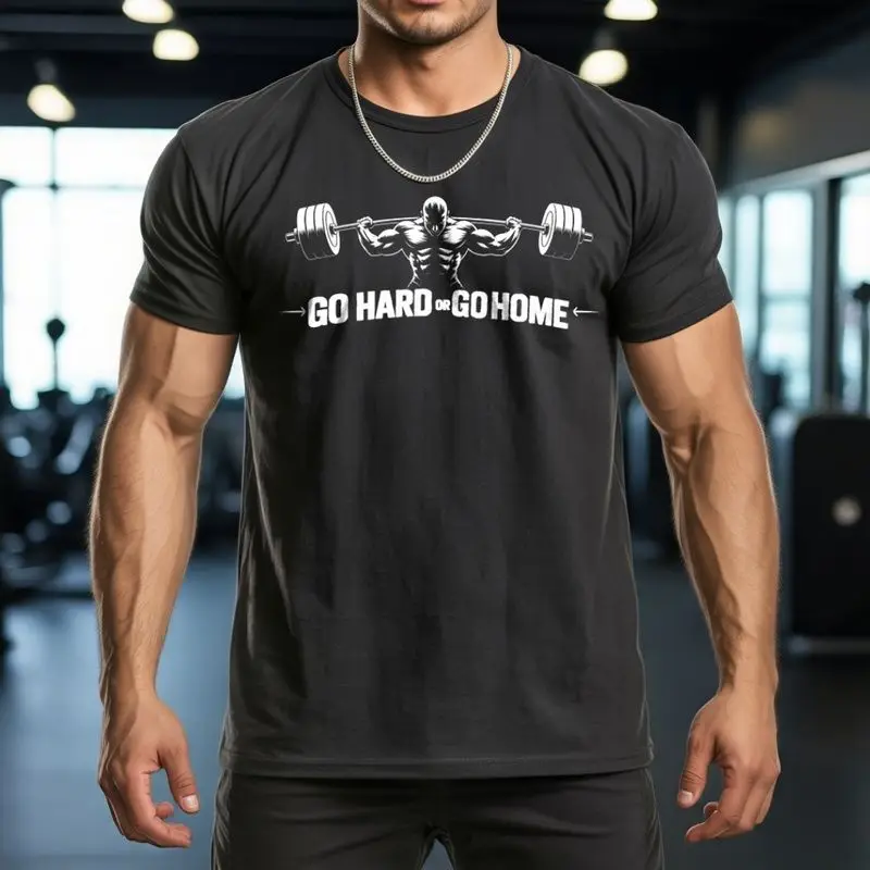 

Летняя спортивная мужская хлопковая футболка с короткими рукавами для фитнеса, тренировочная дышащая американская уличная футболка Tough Guy, повседневная повседневная одежда