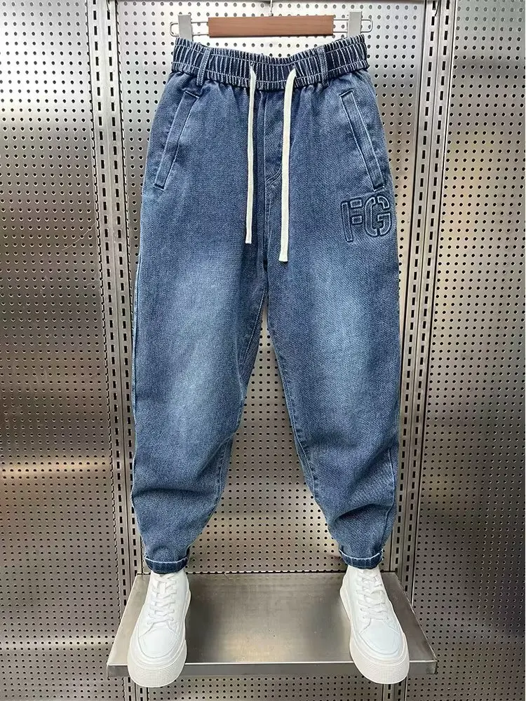 Men\'s Jeans Fashion Casual Jogger Harem Denim Pants Hip Hop new elastic waist plus size jeans men Male Trousers 2023 winter