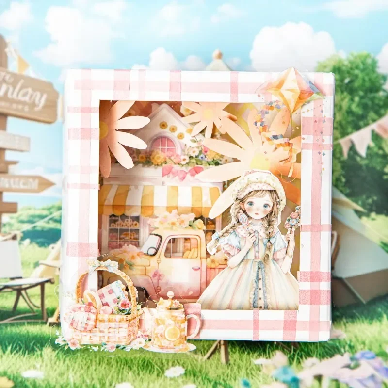 30Pieces Decoration Sticker Rustic Life Cold Dawn Cherry Stationery Blossom Stickers Forest Road Landscaping Handbook 120*95mm