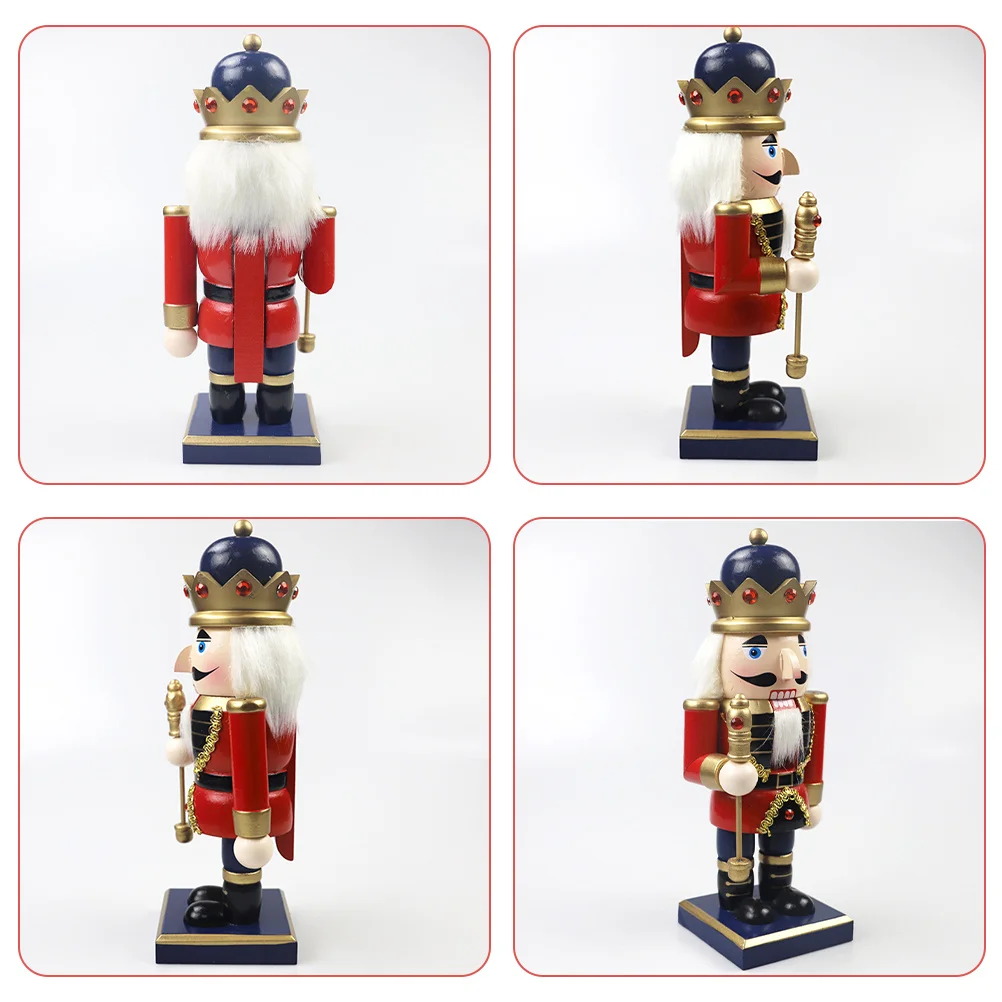 

Christmas Wooden Nutcracker Cartoon Soldier Decor Craft Xmas Ornament Gift Home Decor Wood Christmas Nutcrackers