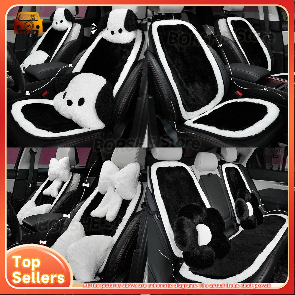 

Universal Seat CoversWinter Car Seat Cushion Plush Warm Anti Freeze Luxury Vehicle Pad Popular Light Luxury Cover