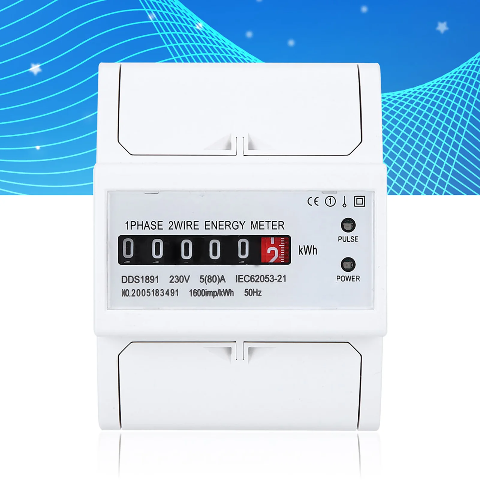 

Счетчик энергии DDS1891, однофазный 4P счетчик энергии, высокоточный счетчик энергии на электрической рейке, счетчик энергии на рейке