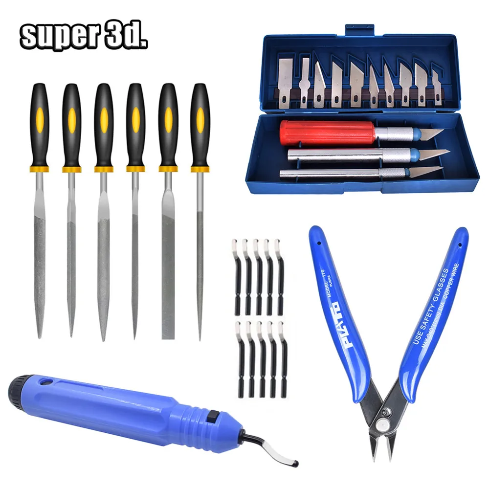 Deburring Tool Kit Engraving Blades Knife Carving Tool DIY 3D Printer Part 3D Model File Cutter Scraper Material Removal Tools