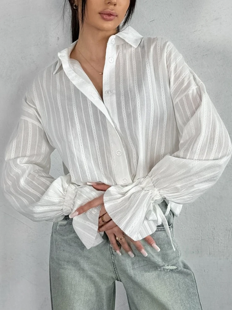 

New Fashion White Shirts Women Long Sleeve Oversize Blouse New Spring Summer Basic Tops Cotton Chic Shirt for Women 100% Cotton