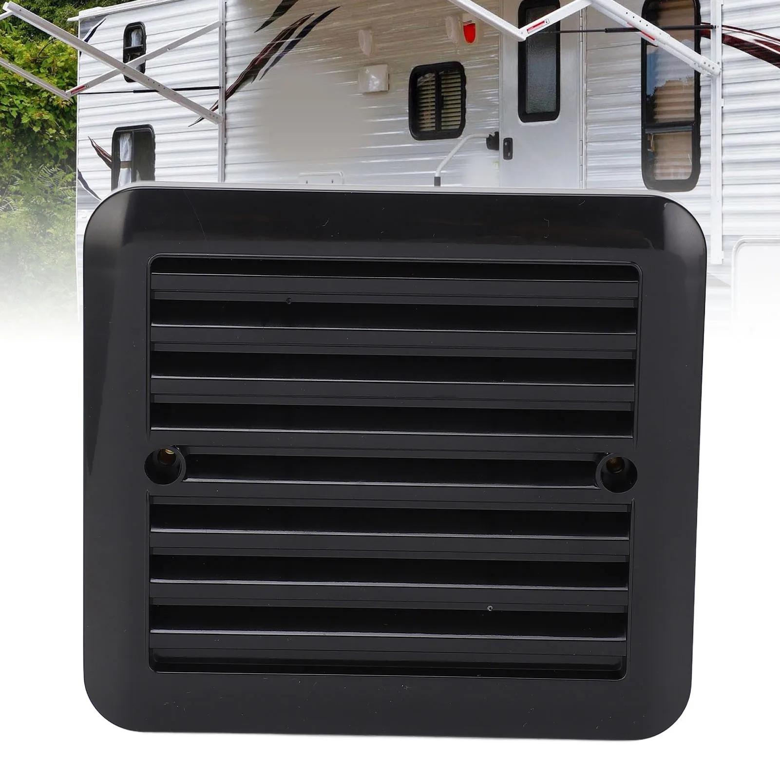 RV Side Exhaust Vent Quickly Air Exchange RV Side Vent Grille 140 X 130mm ABS Easy Install for Campers Yacht Bathroom Kitchen