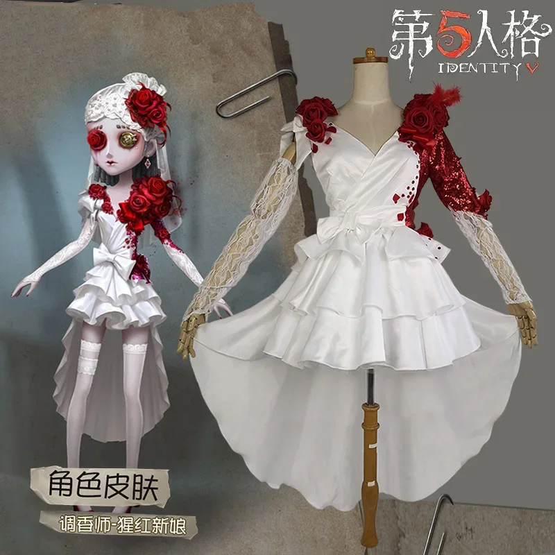 Game Identity V Red Blood Bride Perfumer Vera Nair Cosplay Costume Women Fancy Dress Halloween Christmas Party Outfits Uniform M