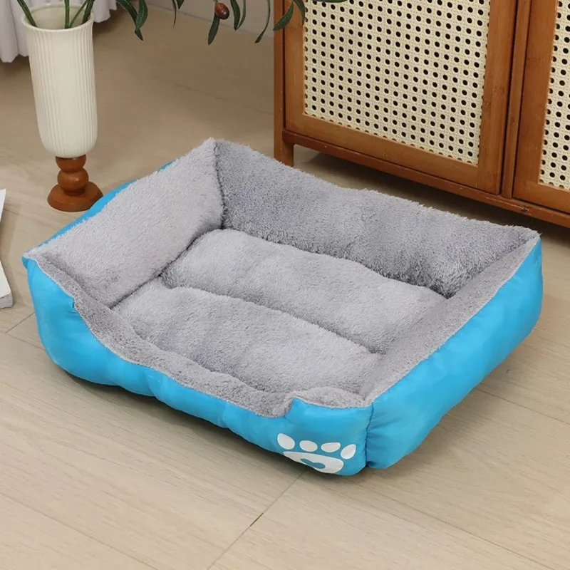 Weiches, quadratisches, großes Hundesofa, elastisches Hundehauskissen, winterwarmes, waschbares Hundebett für mittelgroße Hunde, Katzenhütte, Haustierzubehör – Detail 9