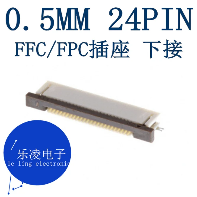 Free shipping   0.5MM 24P FFC/FPC 0524372471 52437-2471 24PIN   10PCS