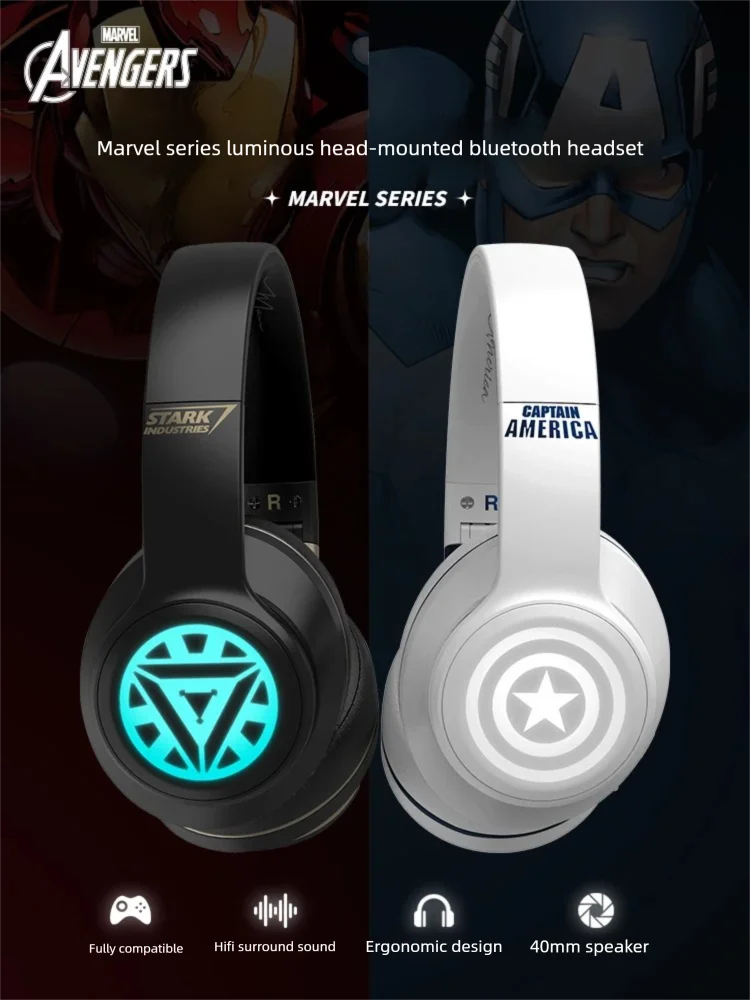 

Disney Original MR02 Wireless Bluetooth Over-Ear Headphones HIFI Stereo Sports Headsets with Microphone And Player