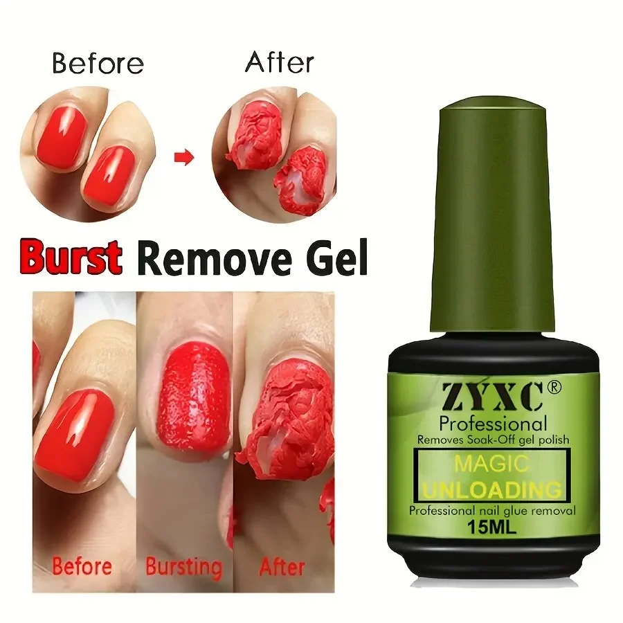 Magic Polish Glue Nail Art Manicure Gel 15ml Easy Remove Synthetic Fingernail Tip Cleaning Remover Gel Women Nail Art Vernis