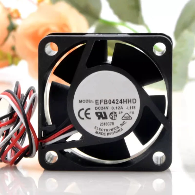 1PCS Cooling fan EFB0424HD 0.1A EFB0424HHD 0.12A EFB0424VHD 0.14A 24V 4CM4020 frequency inverter dual ball bearing cooling fan