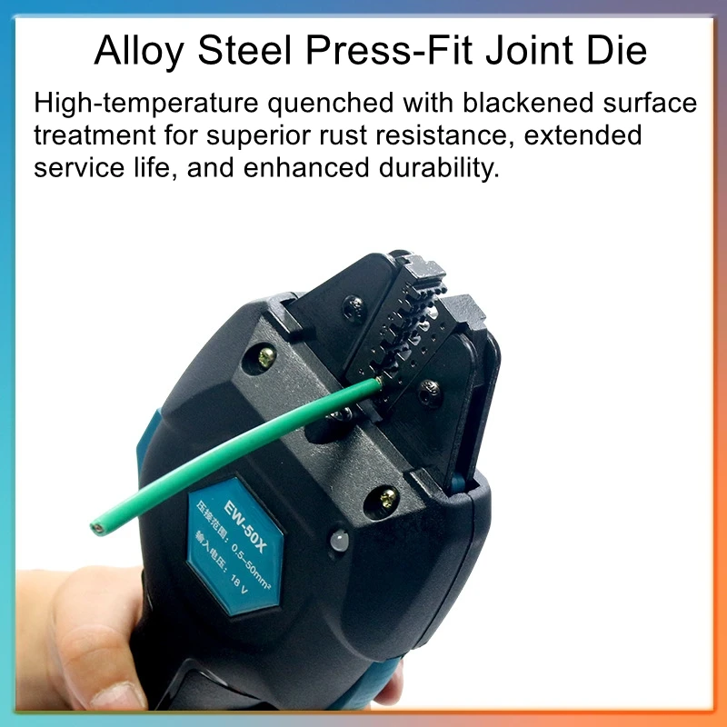 

Electric Hydraulic Crimping Tool Cold Crimping Tool Lithium Battery Voltage Wire Terminal Connection Pre-Insulated Tubular Type