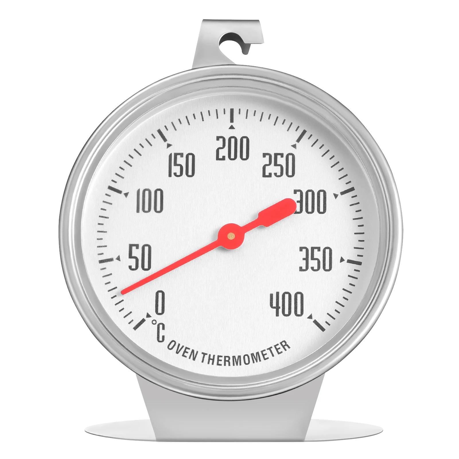

Oven Thermometer Stainless Steel Temperature Accessories Large Dial 0-400° Lens Red Pointer Kitchen Cooking