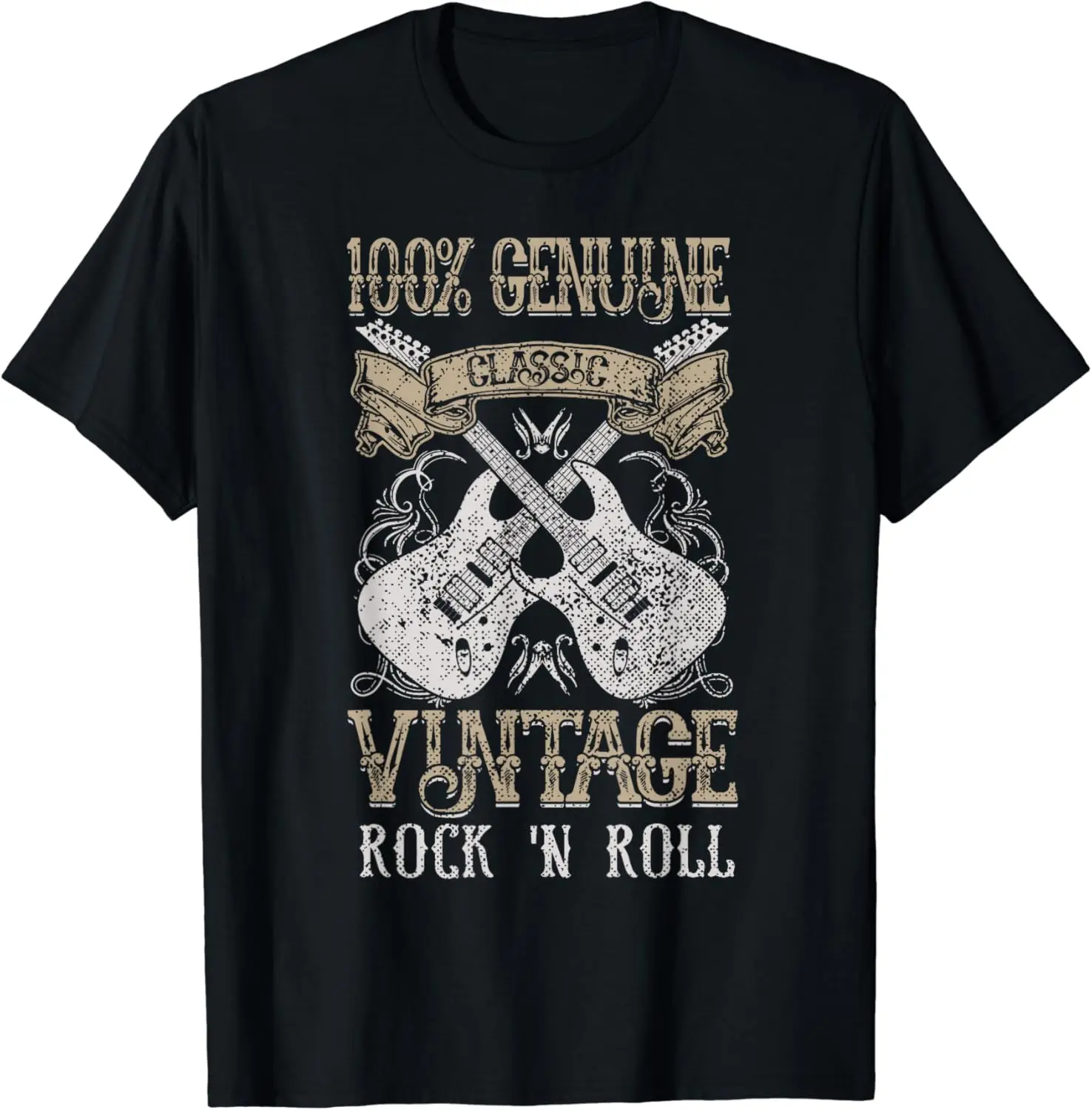 

Classic Vintage Rock 'n Roll Music Guitars Gift T-Shirt