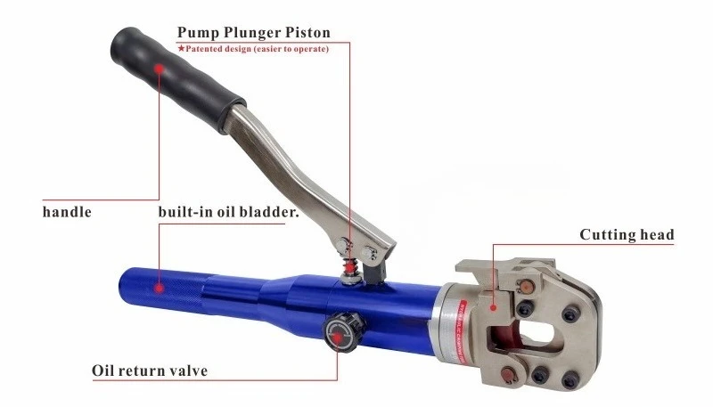 Heavy Duty SD-20AS Manual Hydraulic Cable Cutter for Wire Rope and Steel Strand Cutting