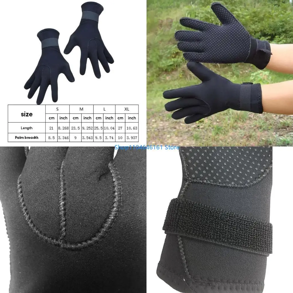

3mm Neoprene Kayaking Paddling Diving Gloves Thermal Swim Anti-slip wear-resistant Gloves Water Sports for Men Women 2x