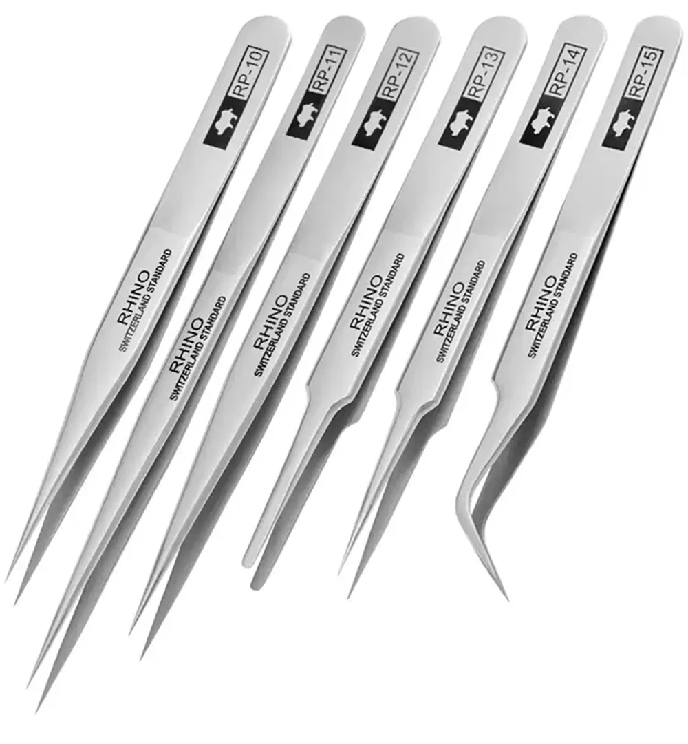 Japan RHINO RP Tweezers Anti-acid Anti-magnetic High-precision Super Hard Sharp Forceps For Watch Phone Repair