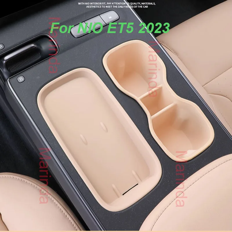 For NIO ET5 2023 Car Central Wireless Charging Pat Mat Cup Frame Non-slip Silicone Pad Protective Mat Interior Accessories