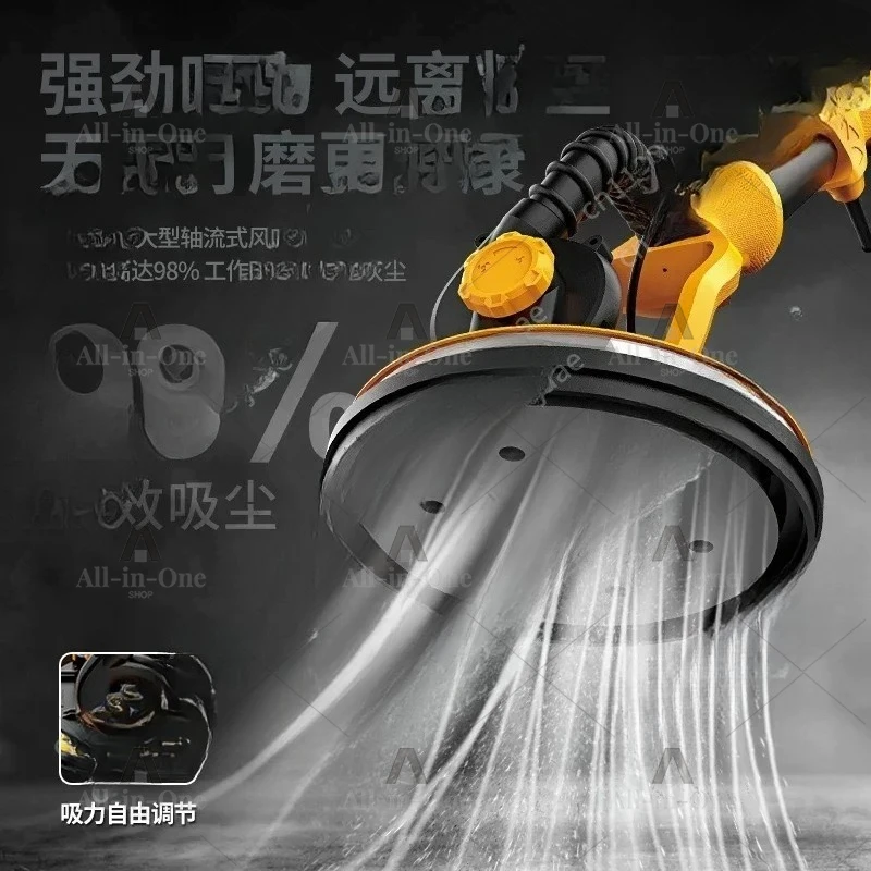 Wall sander, hand-held self-vacuuming, ceiling putty, dust-free machine, sandpaper machine, polishing machine, wall grinder