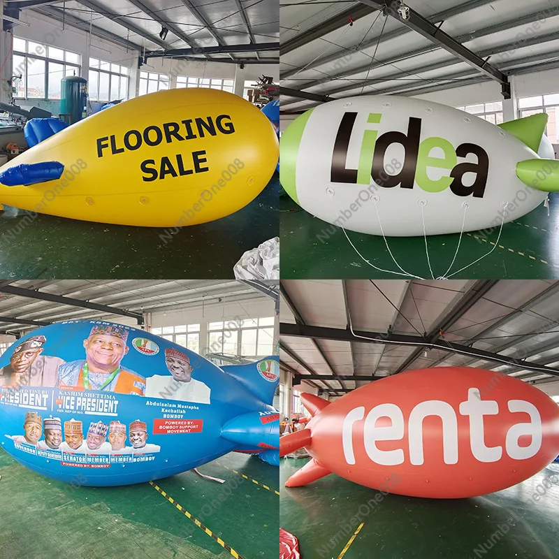 Inflatable PVC Airship Balloon Model for Festival Events Party Decoration Display Props Deposit