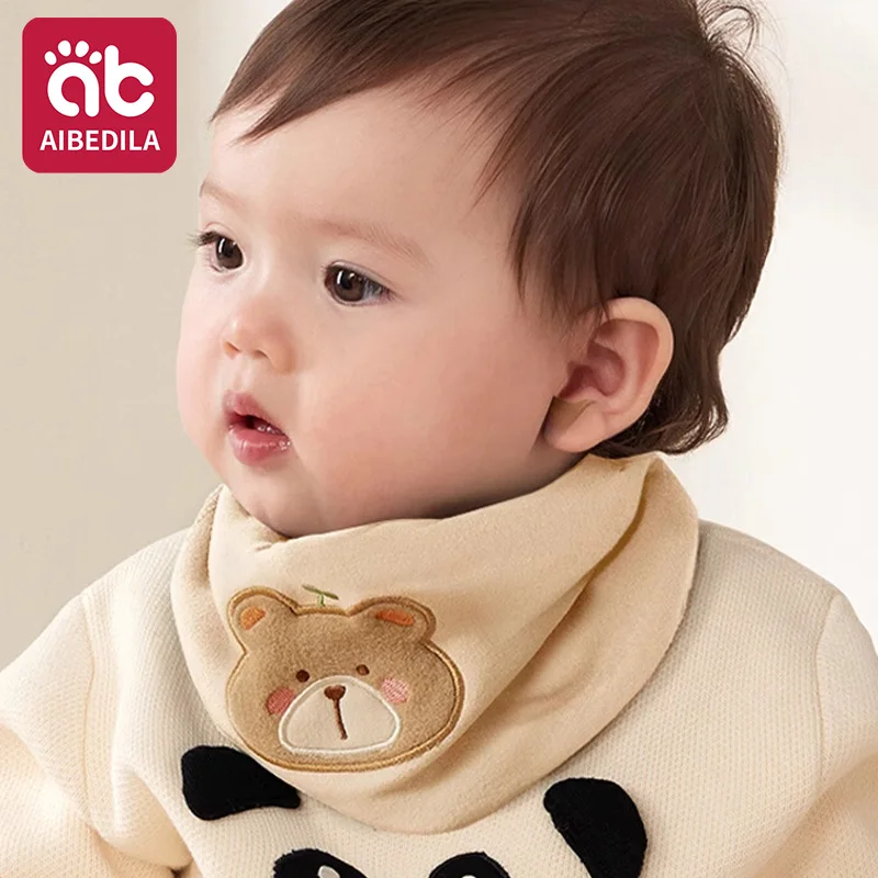 Cotton Baby Neck Scarf O Ring Collar Warm Neckerchief for Toddler Boys Girls Soft Kids Scarves for Autumn Spring Daily Wear