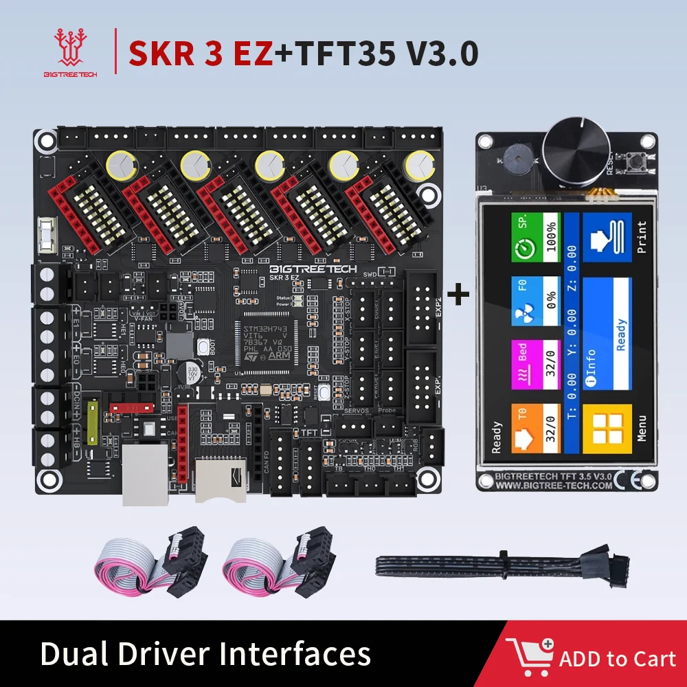 BIGTREETECH SKR 3 EZ 3D Printer Board With TFT35 V3.0 Touch Screen Motherboard EZ2209 EZ-Driver for Ender 5 FDM 3D Printer Parts