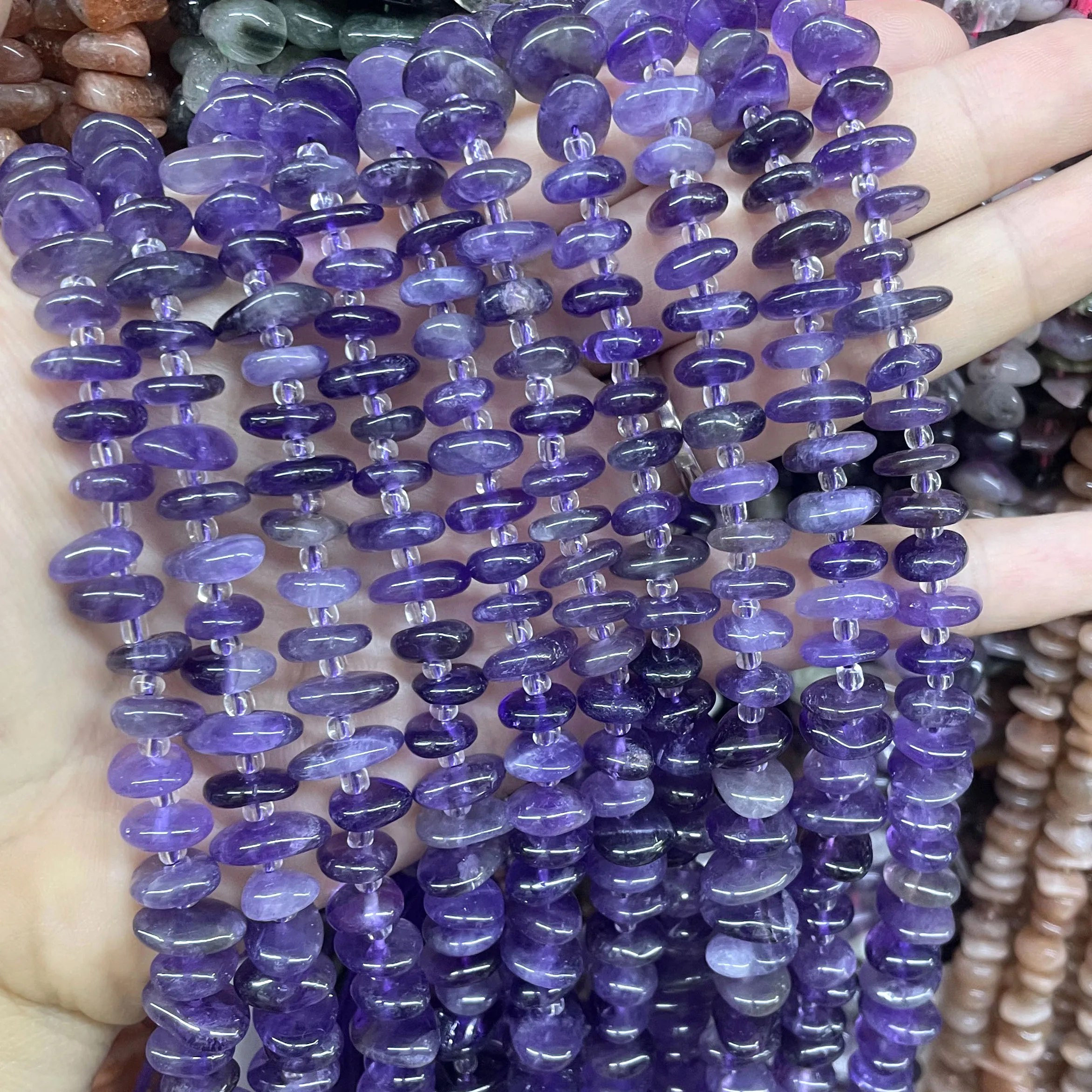 8-12MM Natural Stone Irregular Blue Larimar Loose Spacer For Jewelry Making DIY Bracelet Necklace Materials Accessories view 4