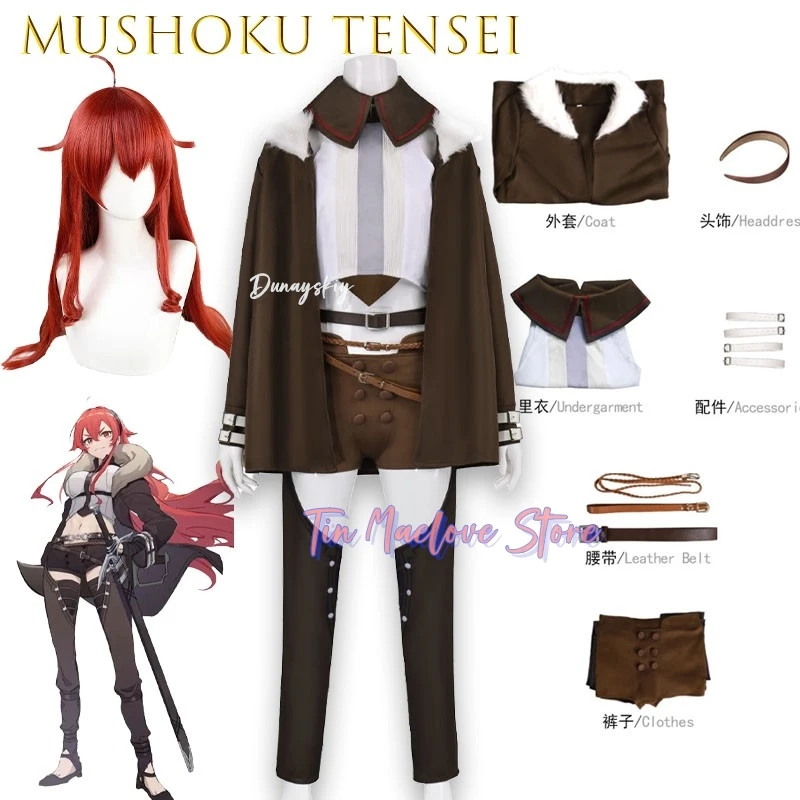 

DUNAYSKIY/Mushoku Tensei: Jobless Reincarnation Full Set Of Alice Cosplay Costume Women Uniform Costume Cosplay Halloween Party