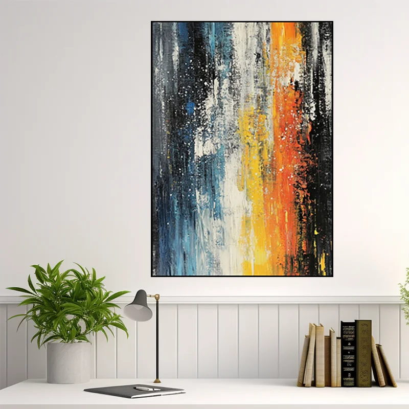 

Abstract Luxury Entrance Hall Decoration Painting High-End Living Room Decoration Sofa Background Wall Large Hanging Painting