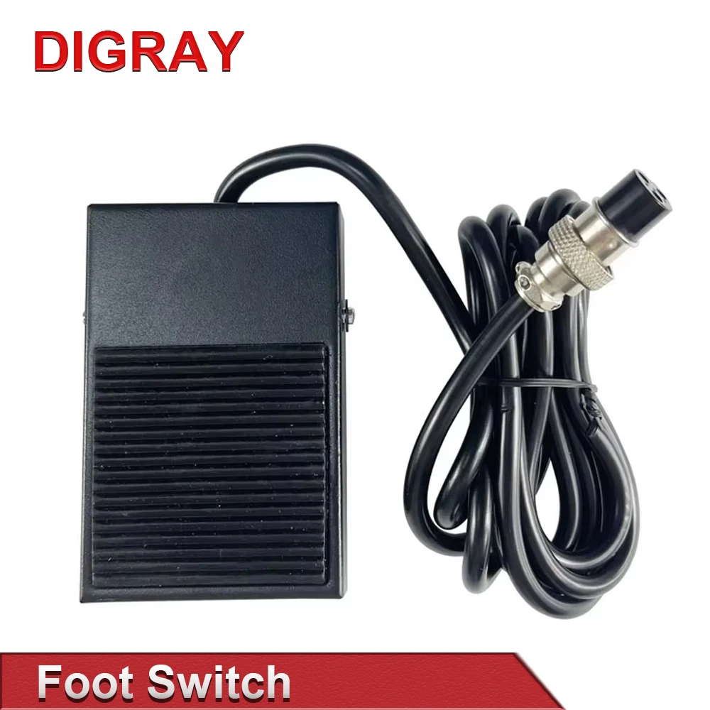 DIGRAY Metal Foot Switch TFS-1 10A 250VAC Line Length 1.9M Self-resetting Small Pedal