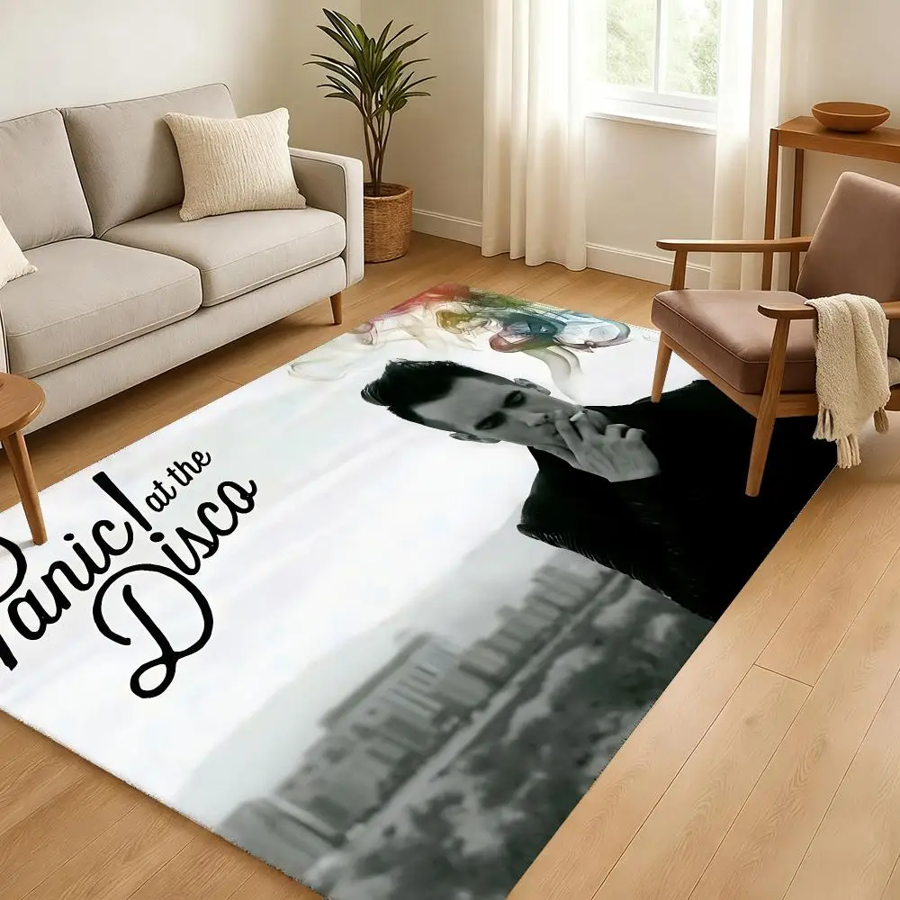 Panic! at the Disco Floor Mat Soft Thickened Absorbent Non-Slip Bedroom Living Room Door Mat Home Decor Flannel Rugs