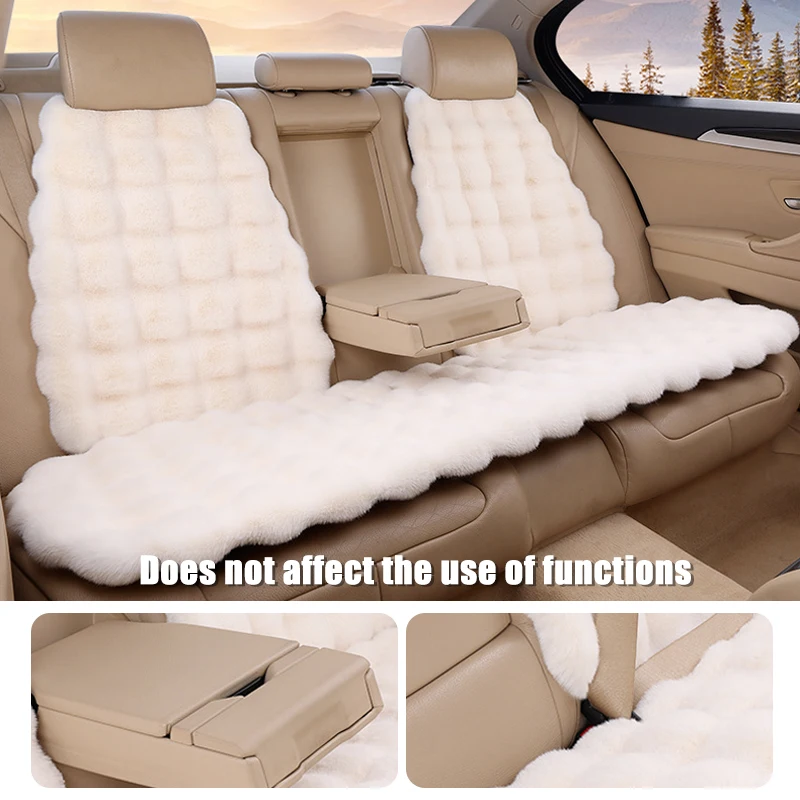 Universal Warm Car Seat Covers Winter Plush Auto Seats Cushion Ultra-Soft Vehicle Chair Protector Pad for Toyota BMW Ford Mazd