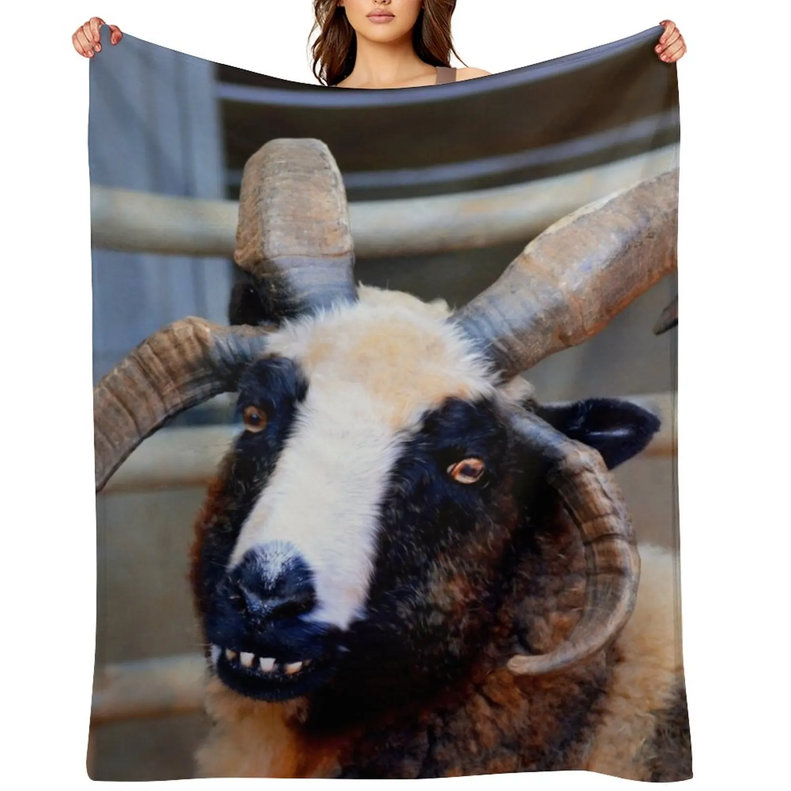 

Jacob Sheep Throw Blanket Sofa Quilt Luxury Brand Flannel Fabric Bed linens Blankets