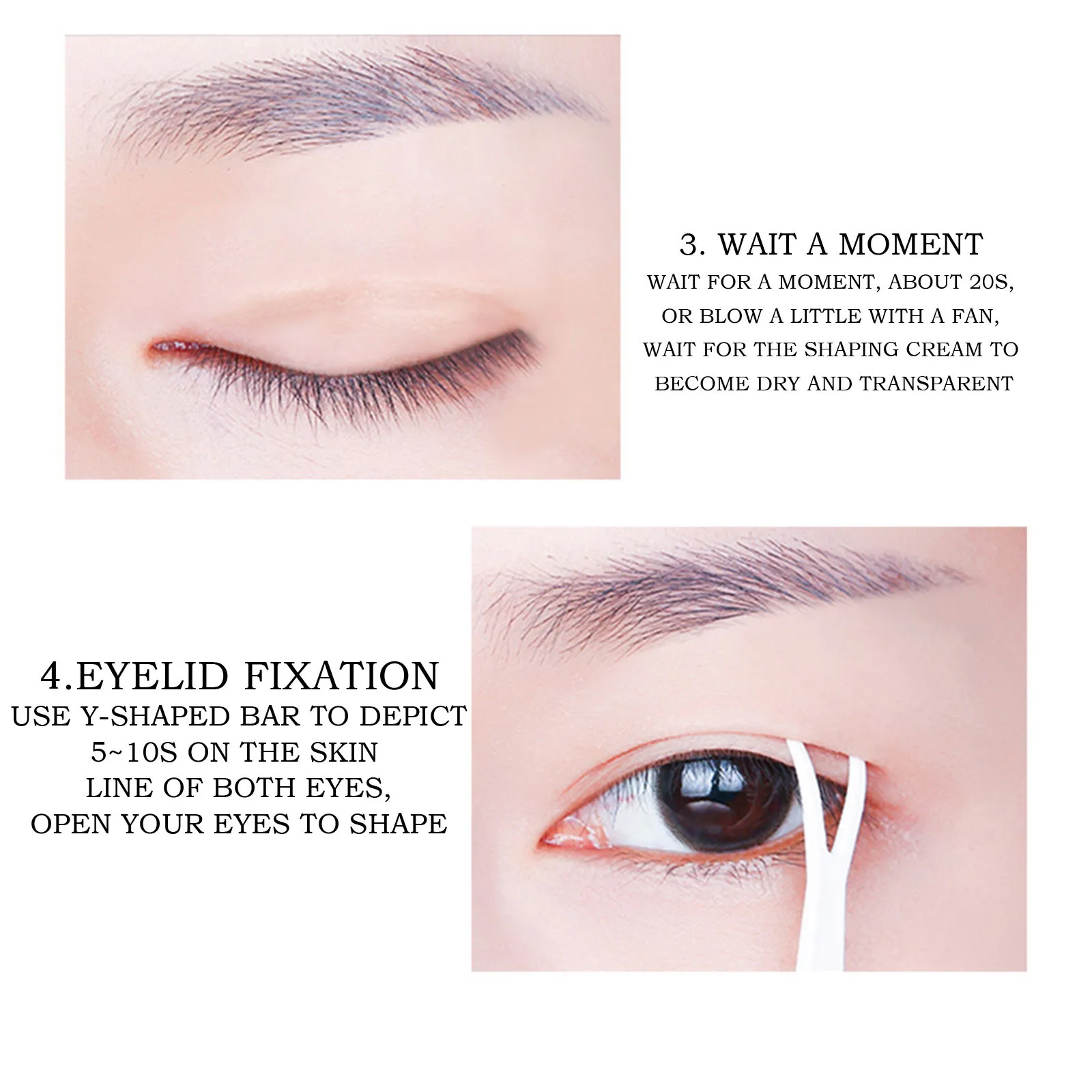 Neue langwirkende Doppel-Augenlid-Formpaste, wasserfester Doppel-Augenlid-Stift, Kleber, 3-Sekunden-Falten, natürlicher, doppelt gefalteter Augenlid-Stift