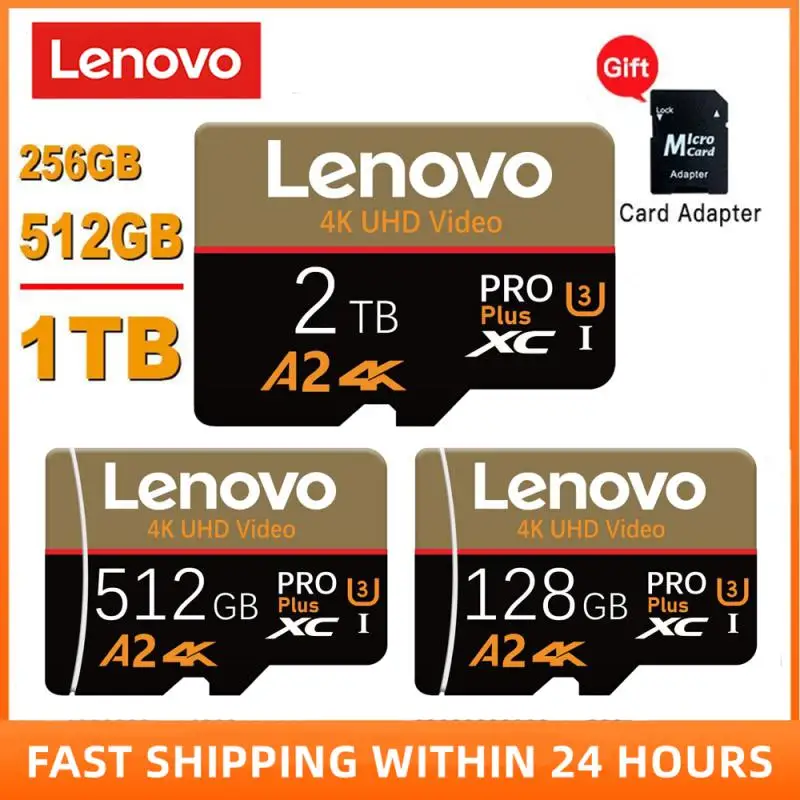 Lenovo การ์ดหน่วยความจำไมโคร SD 128GB 2TB 1TB SD Card sd/tf Flash CARD 256การ์ดหน่วยความจำ512 GB 128GB สำหรับกล้อง Nintendo SWITCH Drone