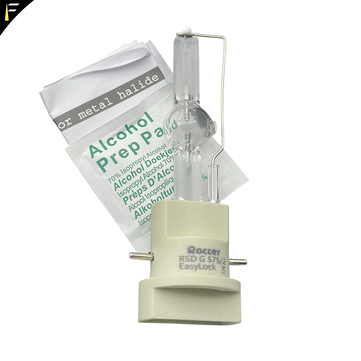 프로 스테이지 램프 전구, 미니 패스트 핏 메탈 할라이드 램프, 퀵 체인지 소켓 포함, MSR575 MSR 575/2 PGJX28 골드