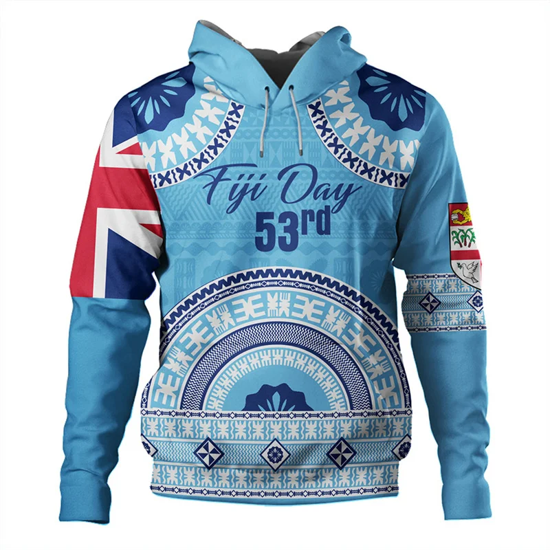 

New 3D Fiji Independence 1970 Tapa Style Polynesian Printing Hoodies For Men Kid Fashion Streetwear Cool Hooded Sweatshirts Tops