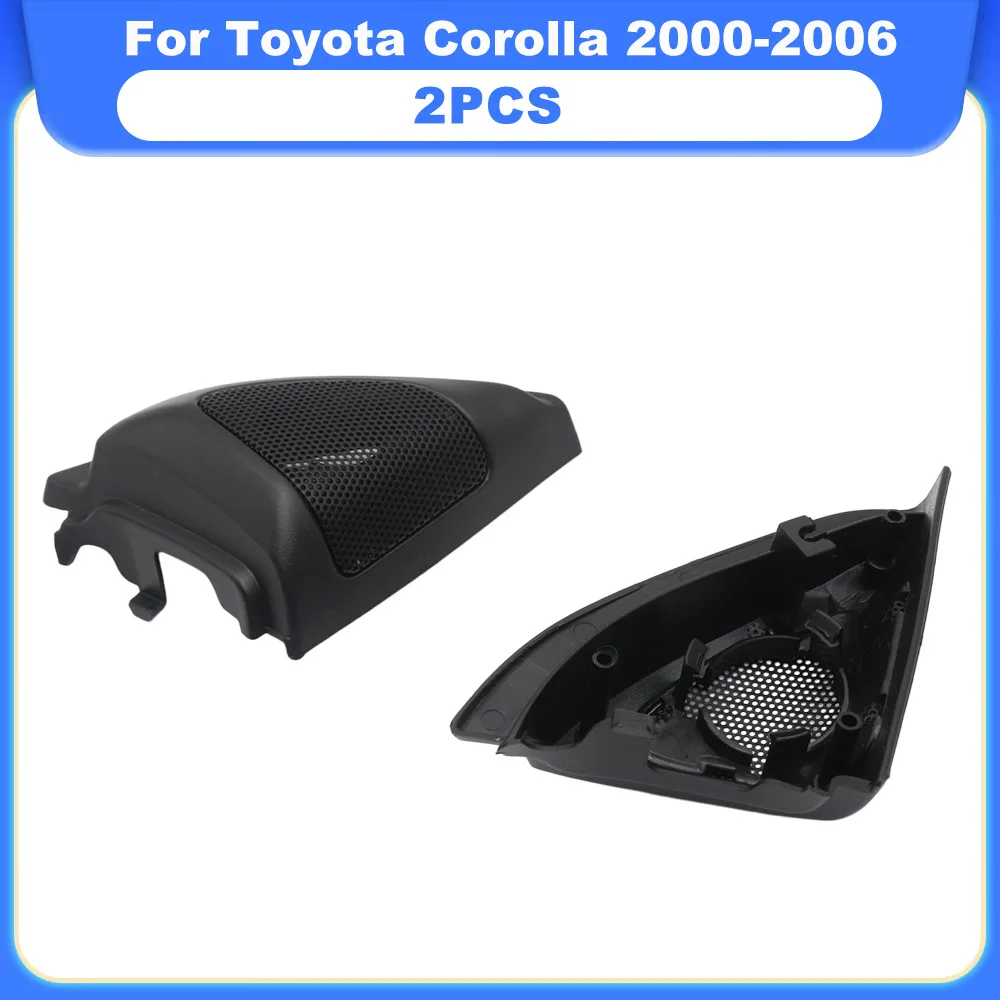 2PCS Car Audio Tweeter Speaker Mount Cover Boxes Door Angle Gum Refitting Parts For Toyota Corolla 2000-2006
