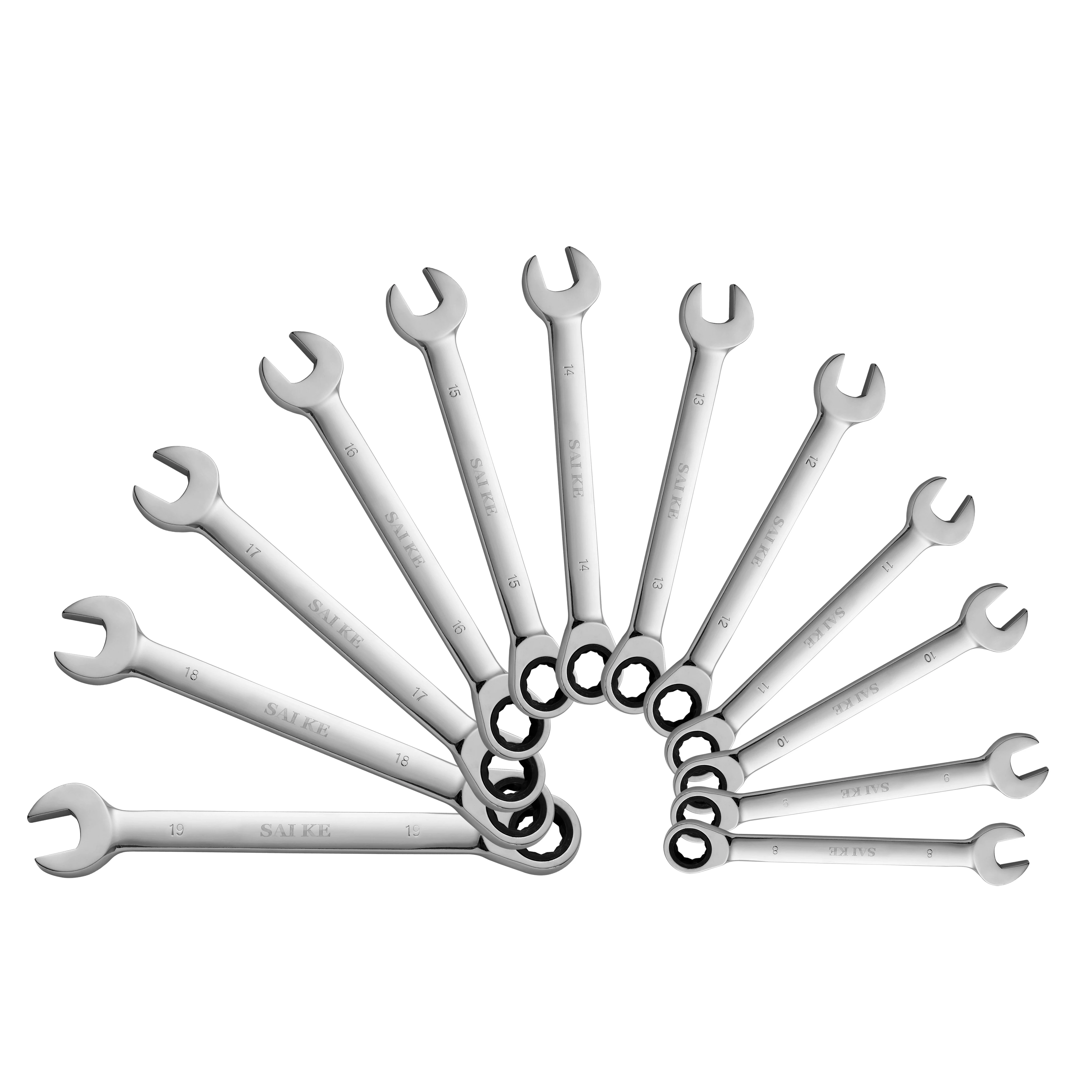 1 Piece Ratchet Combination Wrench Spanner and Ring Gear Hand Tools Socket Torque Knife Nut Tools A Set of Key